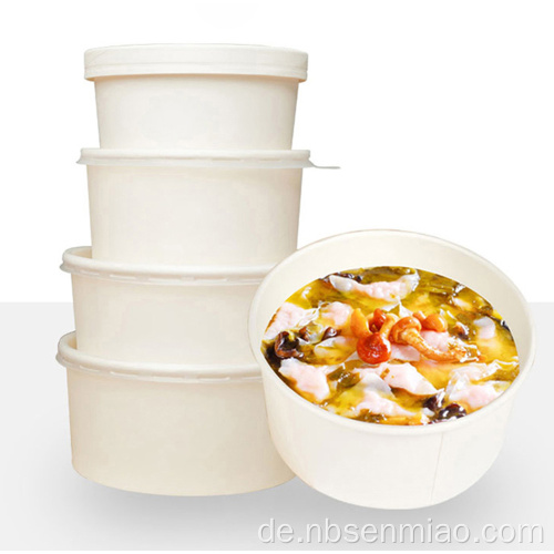 Heiße verkaufende umweltfreundliche Suppenschüssel aus Papier in Lebensmittelqualität